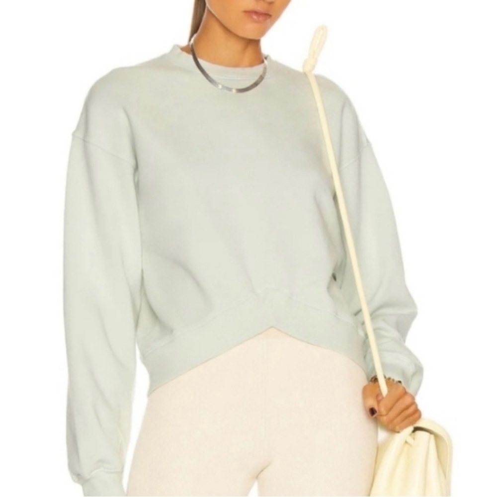 Agolde Chevron Hem Sweatshirt Vanilla Mint Sz. XS (As Is)